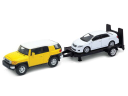 Welly Toyota FJ Cruiser + Toyota Corolla 1:34 Autovlek